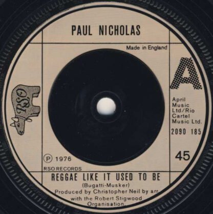 Paul Nicholas - Reggae Like It Used To Be (7", Single)