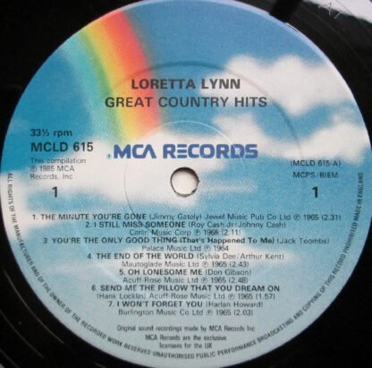 Loretta Lynn - Great Country Hits (2xLP, Comp) - Image 3