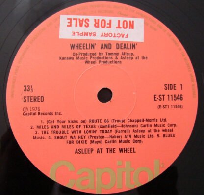 Asleep At The Wheel - Wheelin' And Dealin' (LP, Album) - Image 3