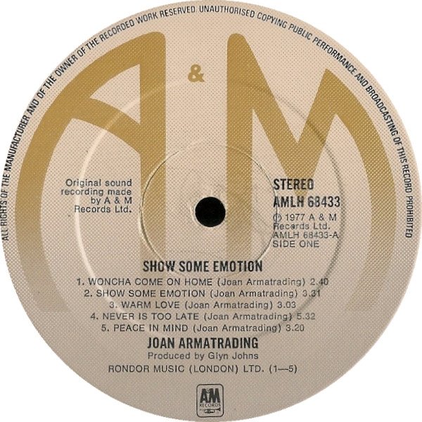 Joan Armatrading - Show Some Emotion (LP, Album) - Image 3