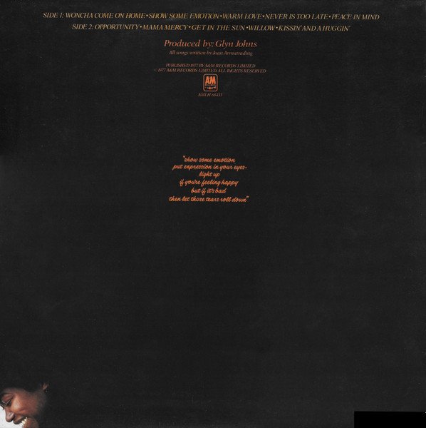 Joan Armatrading - Show Some Emotion (LP, Album) - Image 2