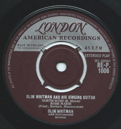 Slim Whitman - Slim Whitman And His Singing Guitar (7", EP) - Image 3