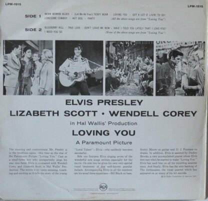 Elvis Presley - Loving You (LP, Album, Mono) - Image 2