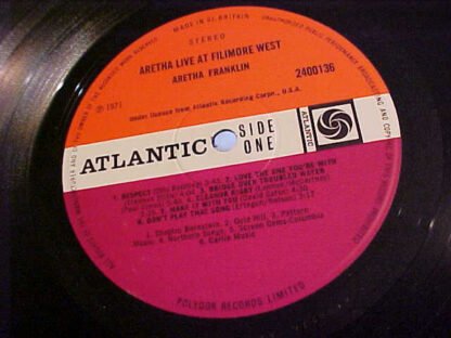 Aretha Franklin - Live At Fillmore West (LP, Album) - Image 2