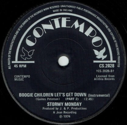 Stormy Monday - Boogie Children Let's Get Down (7", Sol) - Image 2