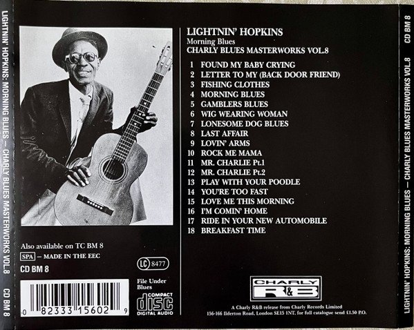 Lightnin' Hopkins - Morning Blues: Charly Blues Masterworks, Vol. 8 (CD, Comp, RE) - Image 2