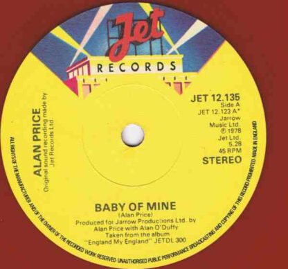 Alan Price - Baby Of Mine (10", Shape, Single) - Image 3