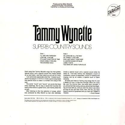 Tammy Wynette - Superb Country Sounds (LP, Album, RE) - Image 2