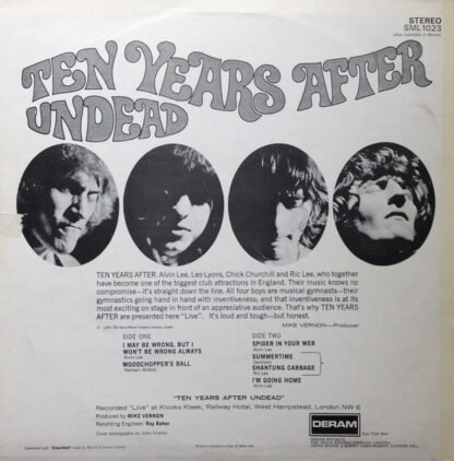 Ten Years After - Ten Years After Undead (LP, Album) - Image 2