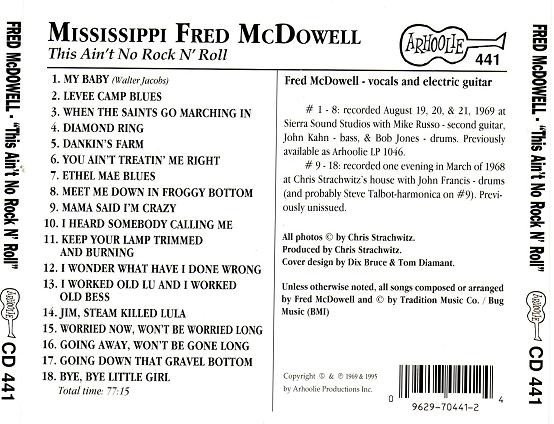 Mississippi Fred McDowell* - This Ain't No Rock'n'Roll (CD, Comp) - Image 2