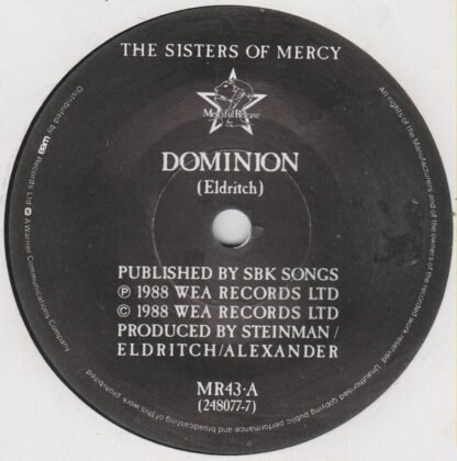 The Sisters Of Mercy - Dominion (7", Single, Pap) - Image 3