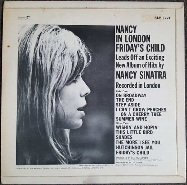 Nancy Sinatra - Nancy In London (LP, Album, Mono) - Image 2