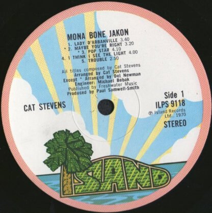 Cat Stevens - Mona Bone Jakon (LP, Album, RE, Pin) - Image 3