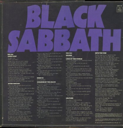 Black Sabbath - Master Of Reality (LP, Album, Emb) - Image 2