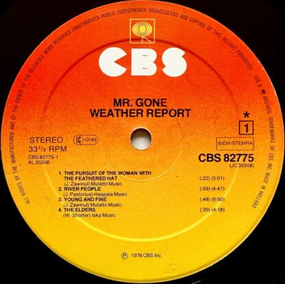 Weather Report - Mr. Gone (LP, Album) - Image 3