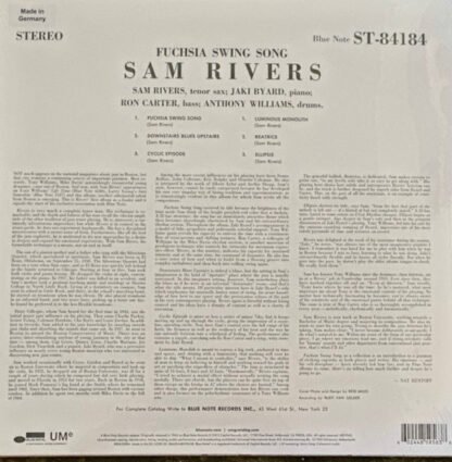 Sam Rivers - Fuchsia Swing Song (LP, Album, RE, 180) - Image 2