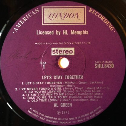 Al Green - Let's Stay Together (LP, Album) - Image 3