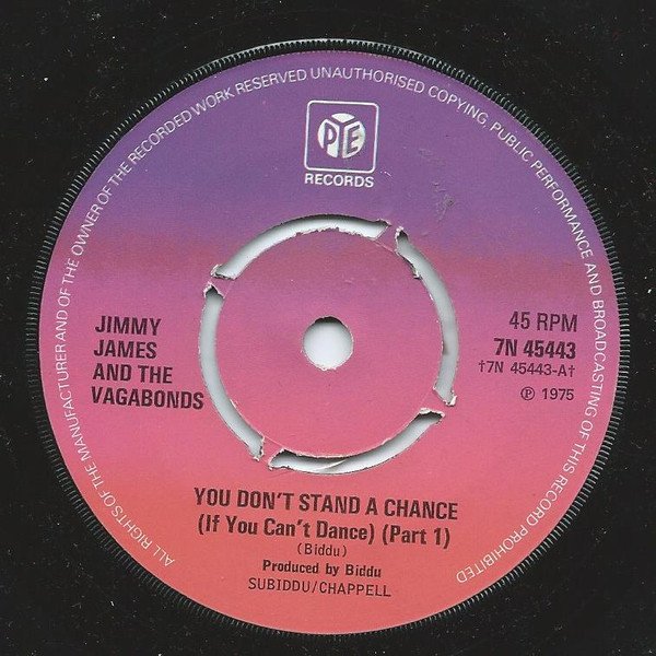 Jimmy James & The Vagabonds - You Don't Stand A Chance If You Can't Dance (Part 1&2) (7", Pus)