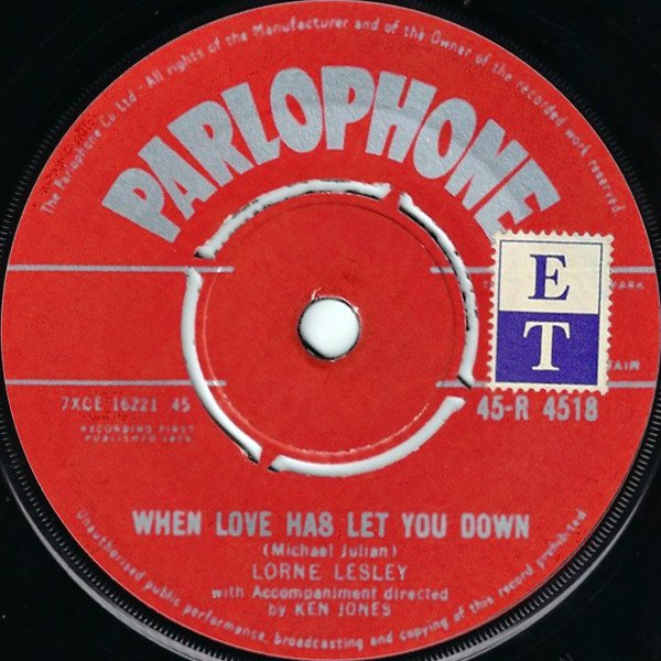 Lorne Lesley - Some Of These Days (7", Single, Mono) - Image 2