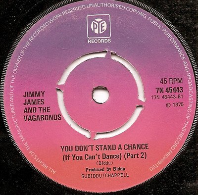 Jimmy James & The Vagabonds - You Don't Stand A Chance If You Can't Dance (Part 1&2) (7", Pus) - Image 2