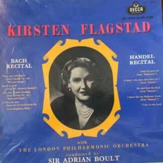 Kirsten Flagstad - Bach Handel Recital (LP, Mono)