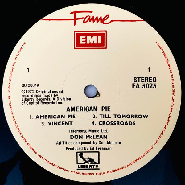Don McLean - American Pie (LP, Album, RE) - Image 3