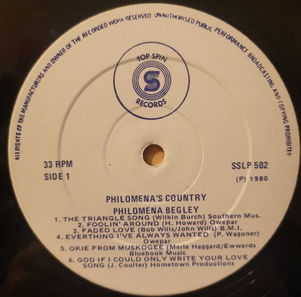 Philomena Begley - Philomena's Country (LP) - Image 2