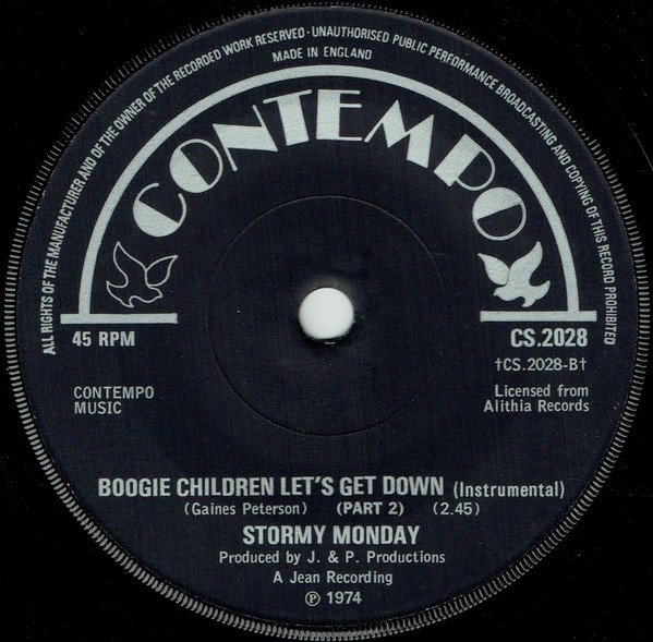 Stormy Monday - Boogie Children Let's Get Down (7", Sol) - Image 2