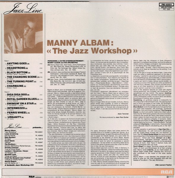 Manny Albam - The Jazz Workshop (LP, Album, RE) - Image 2