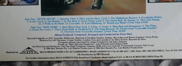 Peter Best - "Crocodile" Dundee - Original Motion Picture Score (LP, Album) - Image 3