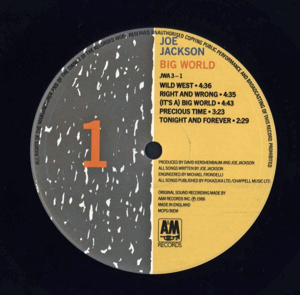 Joe Jackson - Big World (2xLP, Album) - Image 3
