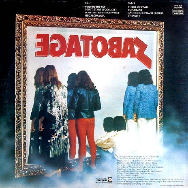 Black Sabbath - Sabotage (LP, Album) - Image 2