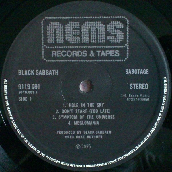 Black Sabbath - Sabotage (LP, Album) - Image 3