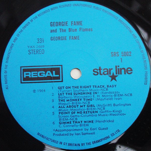 Georgie Fame And The Blue Flames* - Georgie Fame (LP, Album, RE) - Image 3