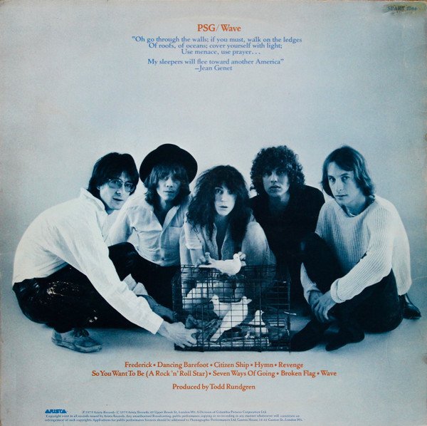 Patti Smith Group - Wave (LP, Album, Blu) - Image 2