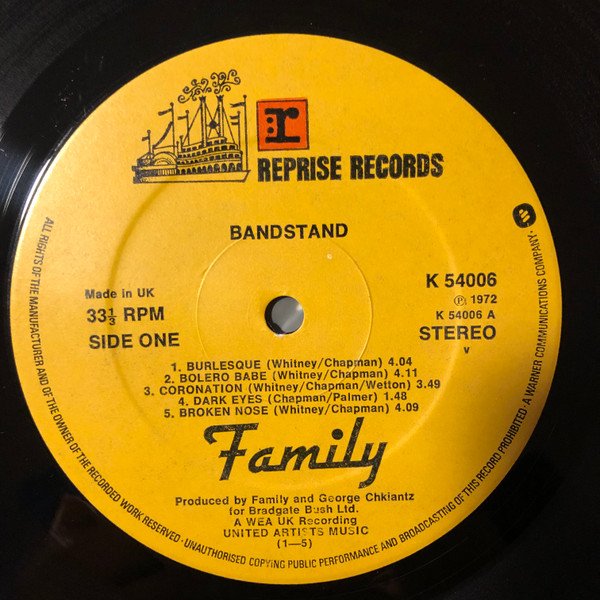 Family (6) - Bandstand (LP, Album, RE) - Image 3