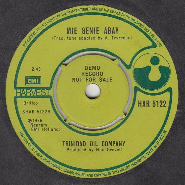 Trinidad Oil Company - The Calendar Song (7", Single, Promo) - Image 2