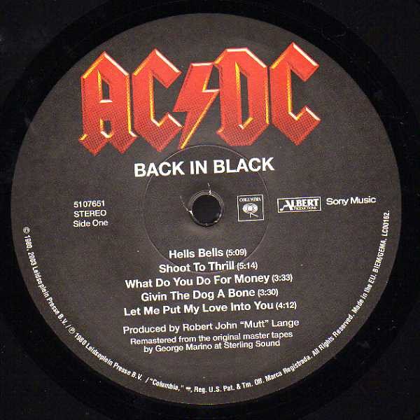 AC/DC - Back In Black (LP, Album, RE, RM) - Image 3