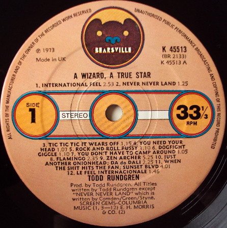 Todd Rundgren - A Wizard, A True Star (LP, Album, Gat) - Image 3