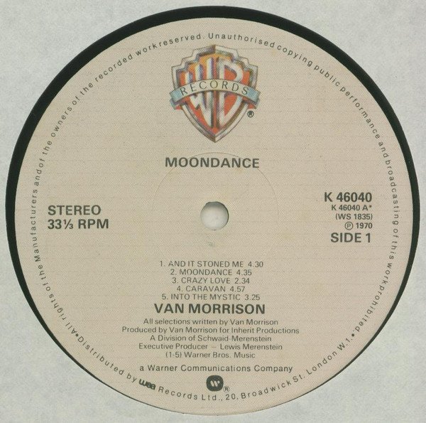 Van Morrison - Moondance (LP, Album, RE, Cre) - Image 2