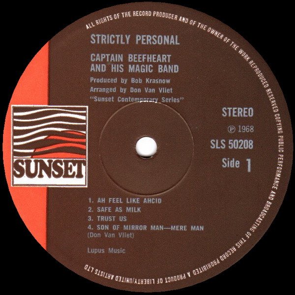 Captain Beefheart And His Magic Band* - Strictly Personal (LP, Album, RE) - Image 3