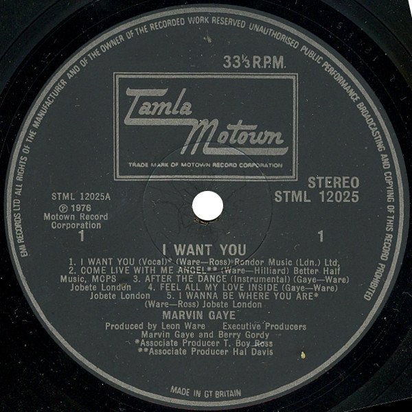 Marvin Gaye - I Want You (LP, Album) - Image 3