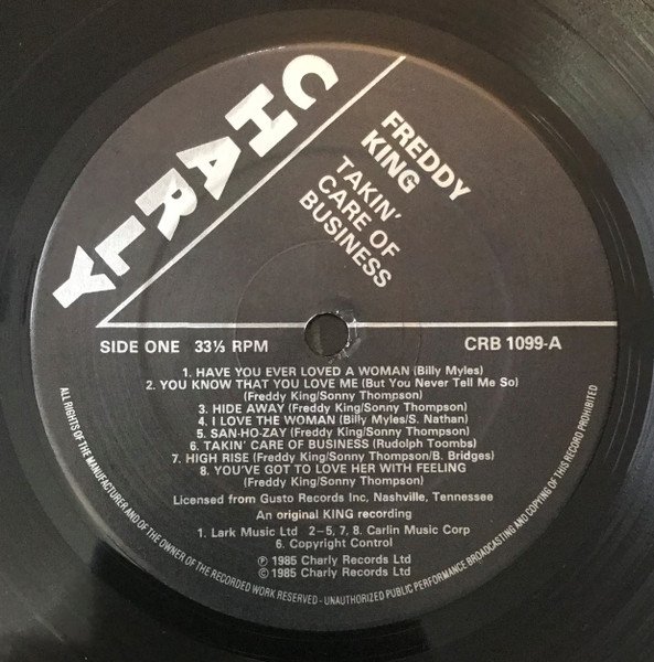 Freddy King* - Takin' Care Of Business (LP, Comp) - Image 3