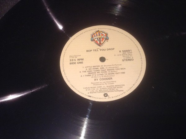 Ry Cooder - Bop Till You Drop (LP, Album) - Image 3
