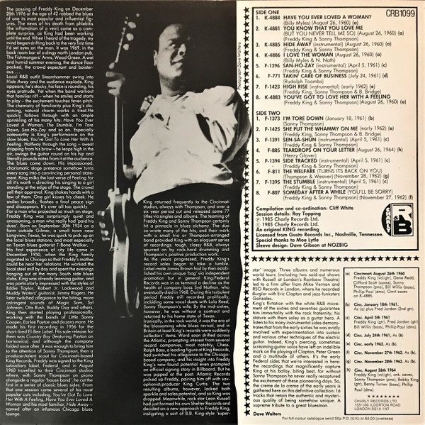 Freddy King* - Takin' Care Of Business (LP, Comp) - Image 2
