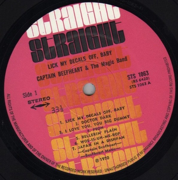 Captain Beefheart & The Magic Band - Lick My Decals Off, Baby (LP, Album) - Image 3