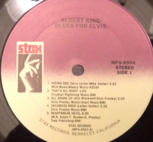 Albert King - Blues For Elvis (LP, Album, RE) - Image 2