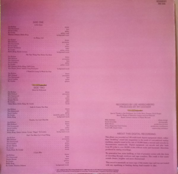 Ry Cooder - Bop Till You Drop (LP, Album) - Image 2