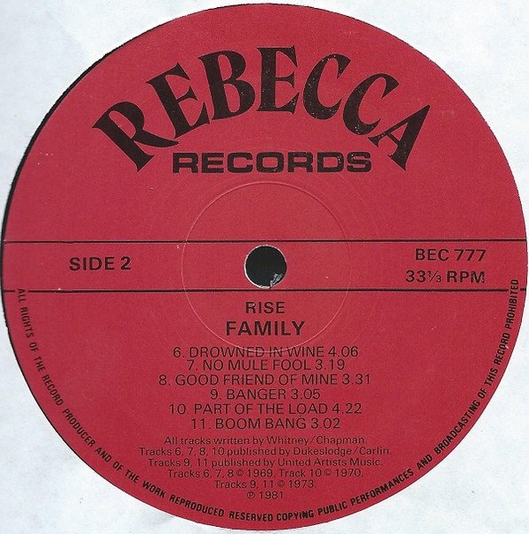 Family (6) - Rise (LP, Comp, Red) - Image 3