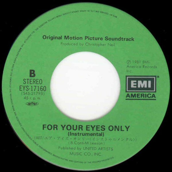 Sheena Easton - For Your Eyes Only (7", Single) - Image 3
